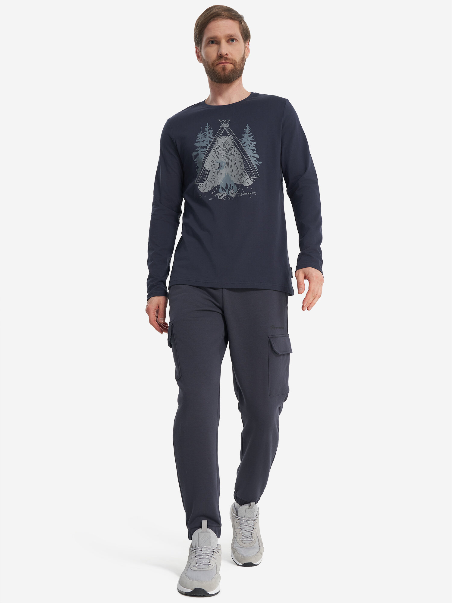 Лонгслив OUTVENTURE, размер 52, , темно-синий — фото 1