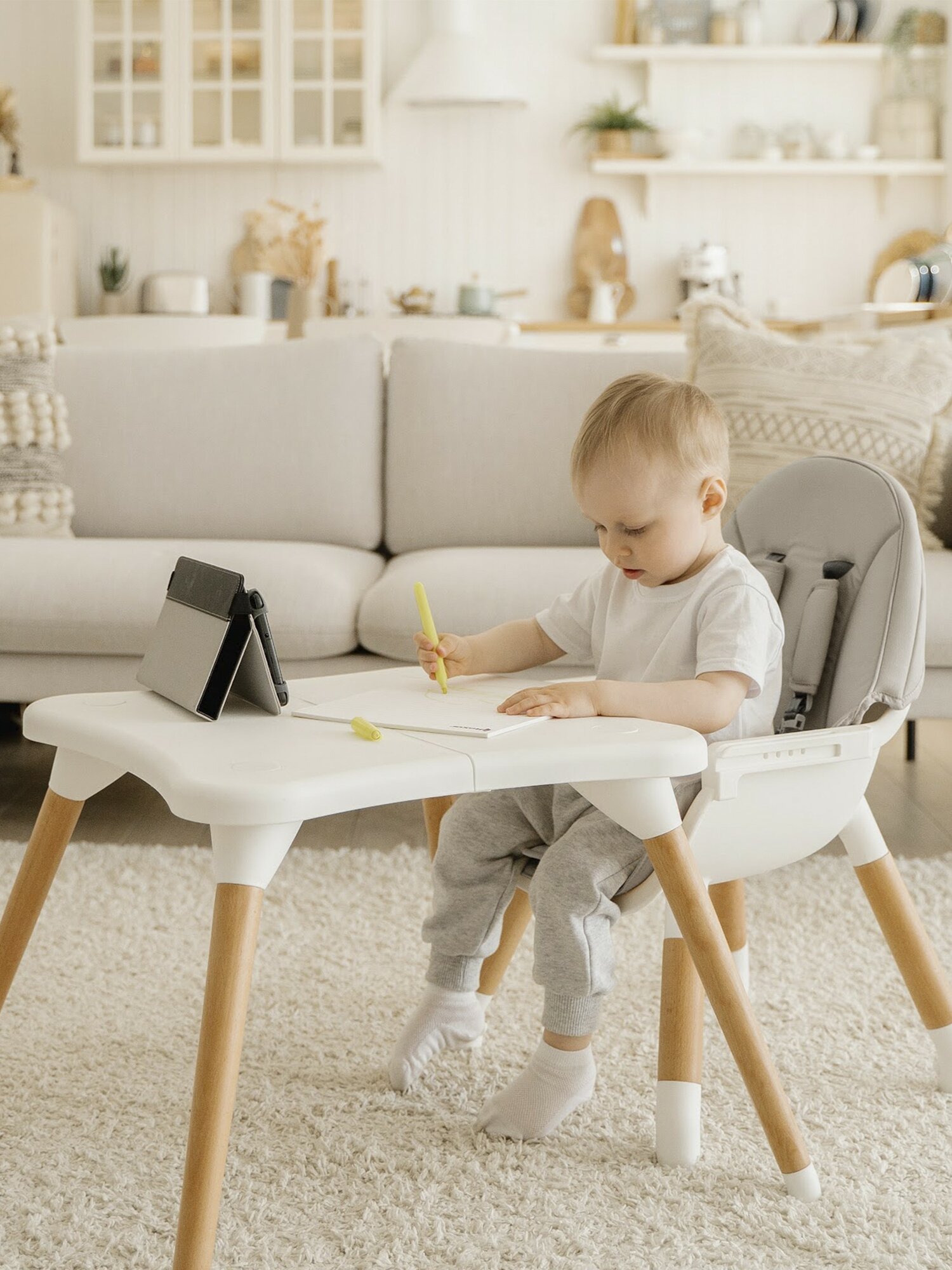 Стул для кормления BABYROX трансформер 2в1 стол и стул для игр — фото 1