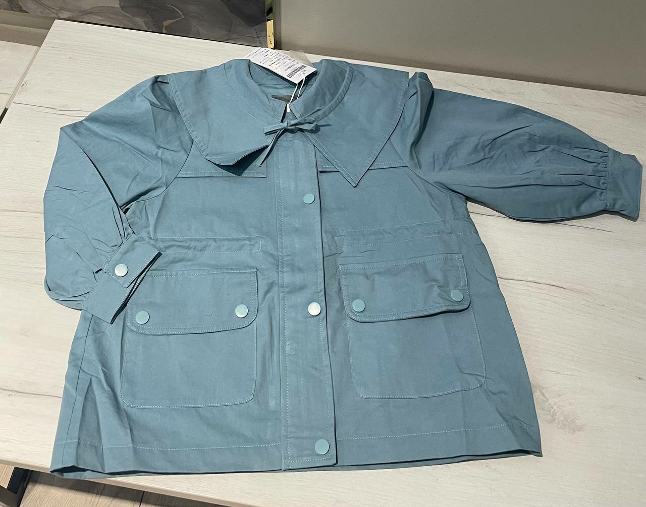 Плащ, размер 160, бирюзовый — фото 1