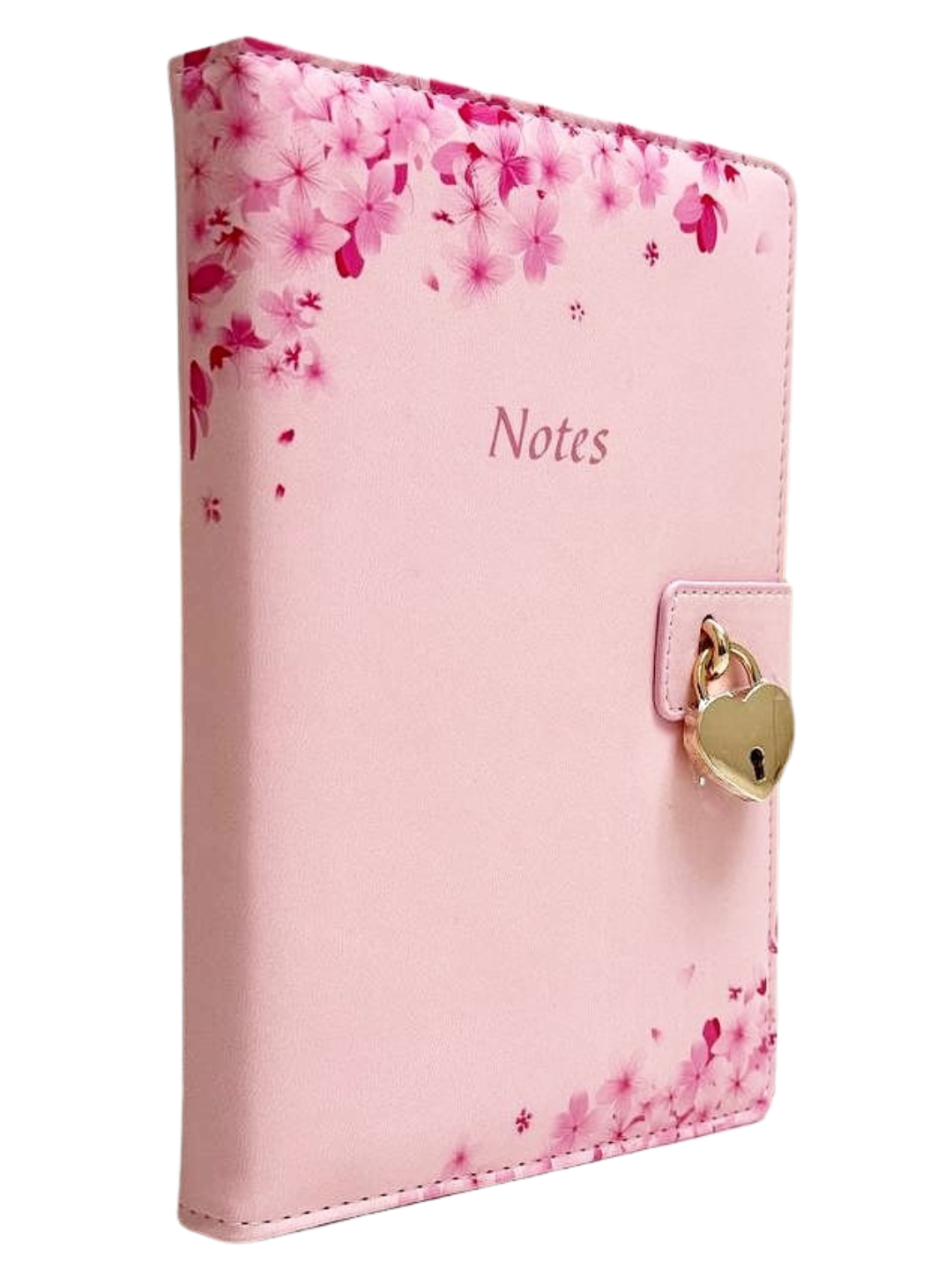 Цветочный блокнот с замком для женщин и девочек 21,5*15 см, розовый, формат А5, 100 страниц