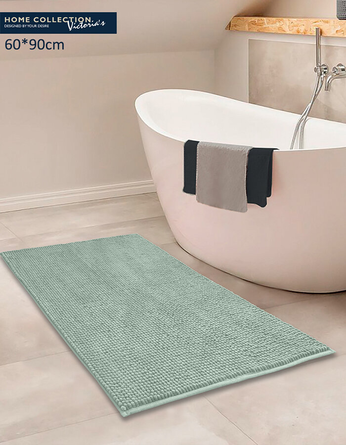 Коврик Seward Park Home для ванной 60x90 см нескользящий универсальный зеленый