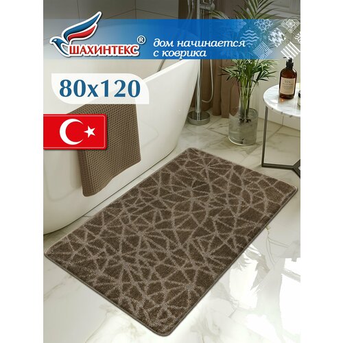 фото Коврик для ванной, прикроватный коврик противоскользящий. shahintex рр 80х120 001 кофе 76