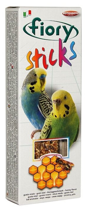 Лакомство Fiory палочки для попугаев Sticks с медом, 30г - фото №1