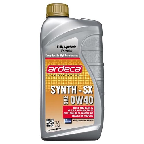 Синтетическое моторное масло Ardeca SYNTH-SX 0W-40, 1 л