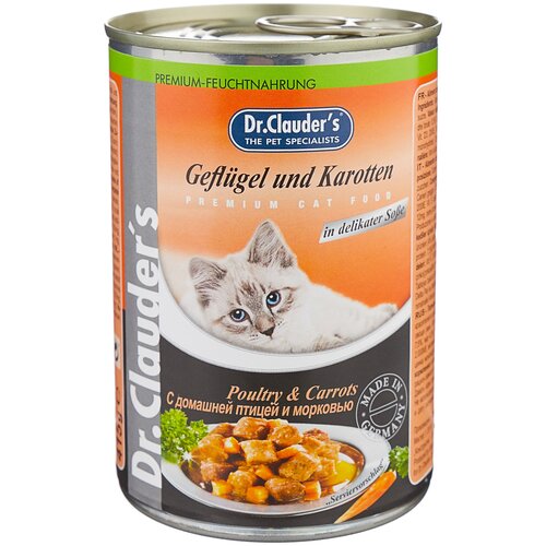  корм для кошек Dr. Clauder's с курицей 415 г (паштет)