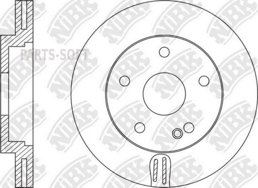 NIBK RN1596 Диск тормозной MERCEDES CLA (C117) передний (1шт.) NIBK