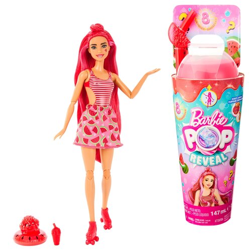 кукла barbie crayola fruit design gbk18 Кукла Mattel Barbie Pop! Reveal, 27 см, HNW43 красный