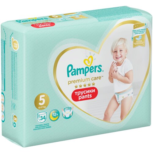 фото Pampers premium care трусики 5 (12-17 кг), 52 шт.