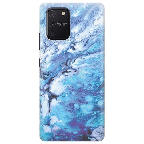 Чехол - накладка ArtColor для Samsung Galaxy S10 Lite / A91 с принтом Синий мрамор чехол накладка artcolor для samsung galaxy s10 lite a91 с принтом сине розовый мрамор