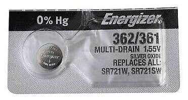 Батарейка Energizer Silver Oxide 362/361 (2 штука)