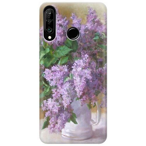 фото Ультратонкий силиконовый чехол-накладка для huawei p30 lite / honor 20s / honor 20 lite с принтом "букет сирени" gosso