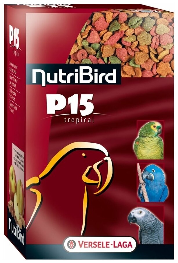 Versele-Laga корм NutriBird P15 Tropical для крупных попугаев, 1кг