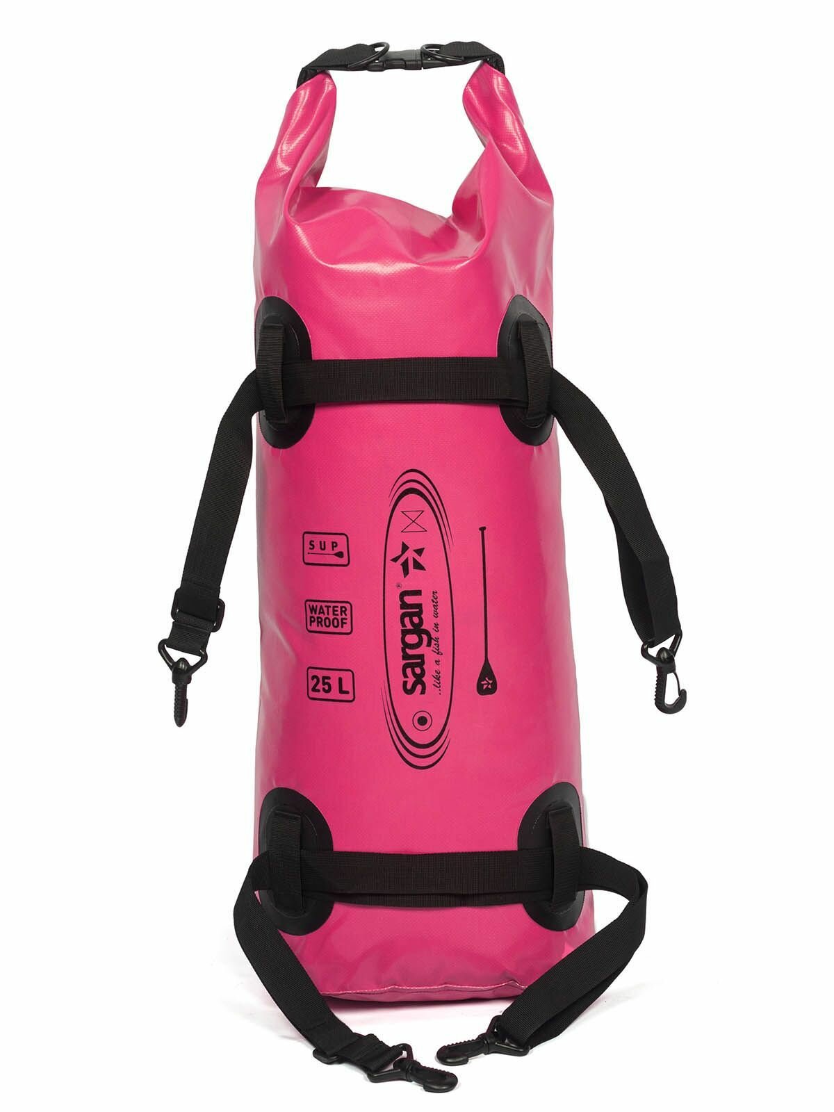 Гермомешок для водного спорта и SUP сапборда SARGAN саппер объем 25 литров розовый