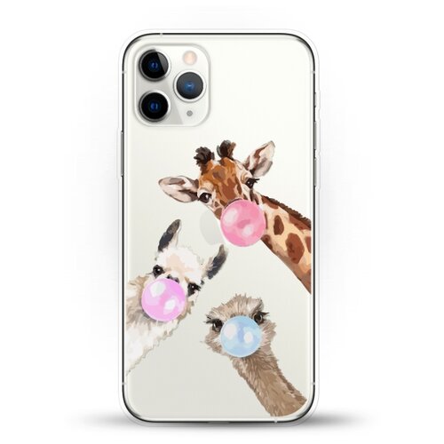фото Силиконовый чехол лама, жираф и страус на apple iphone 11 pro max andy & paul