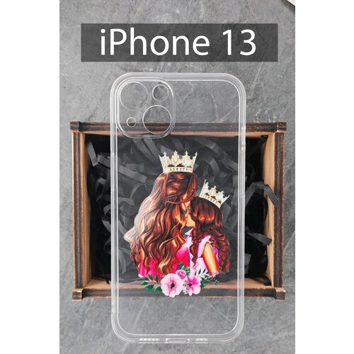 Силиконовый чехол Мама принцессы для iPhone 13 / Айфон 13