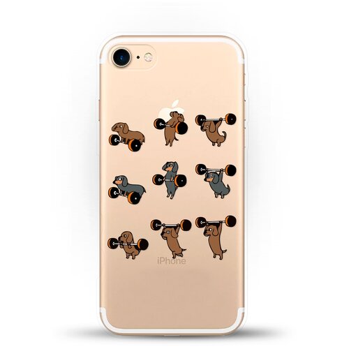 фото Силиконовый чехол спортивные таксы на apple iphone 8 andy & paul