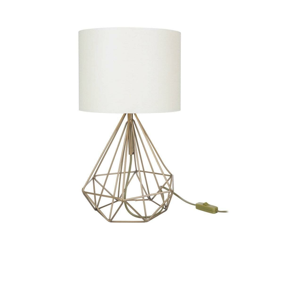 Настольная лампа Toplight Winifred TL1620T-01WH, цвет Кремовый/Латунь, материал Металл/Текстиль