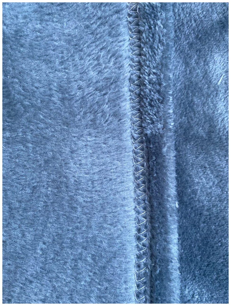 Покрывало велсофт 220х200 синий, гладкокрашенный, ENRIKA - фотография № 3