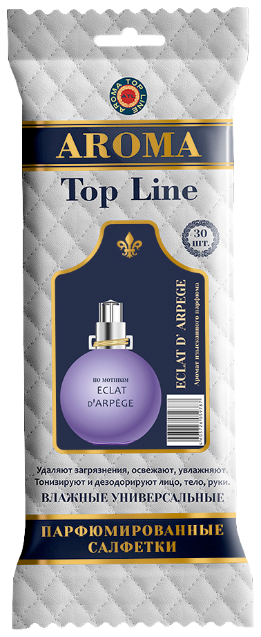 AROMA TOP LINE Влажные салфетки универсальные парфюмированные Eclat