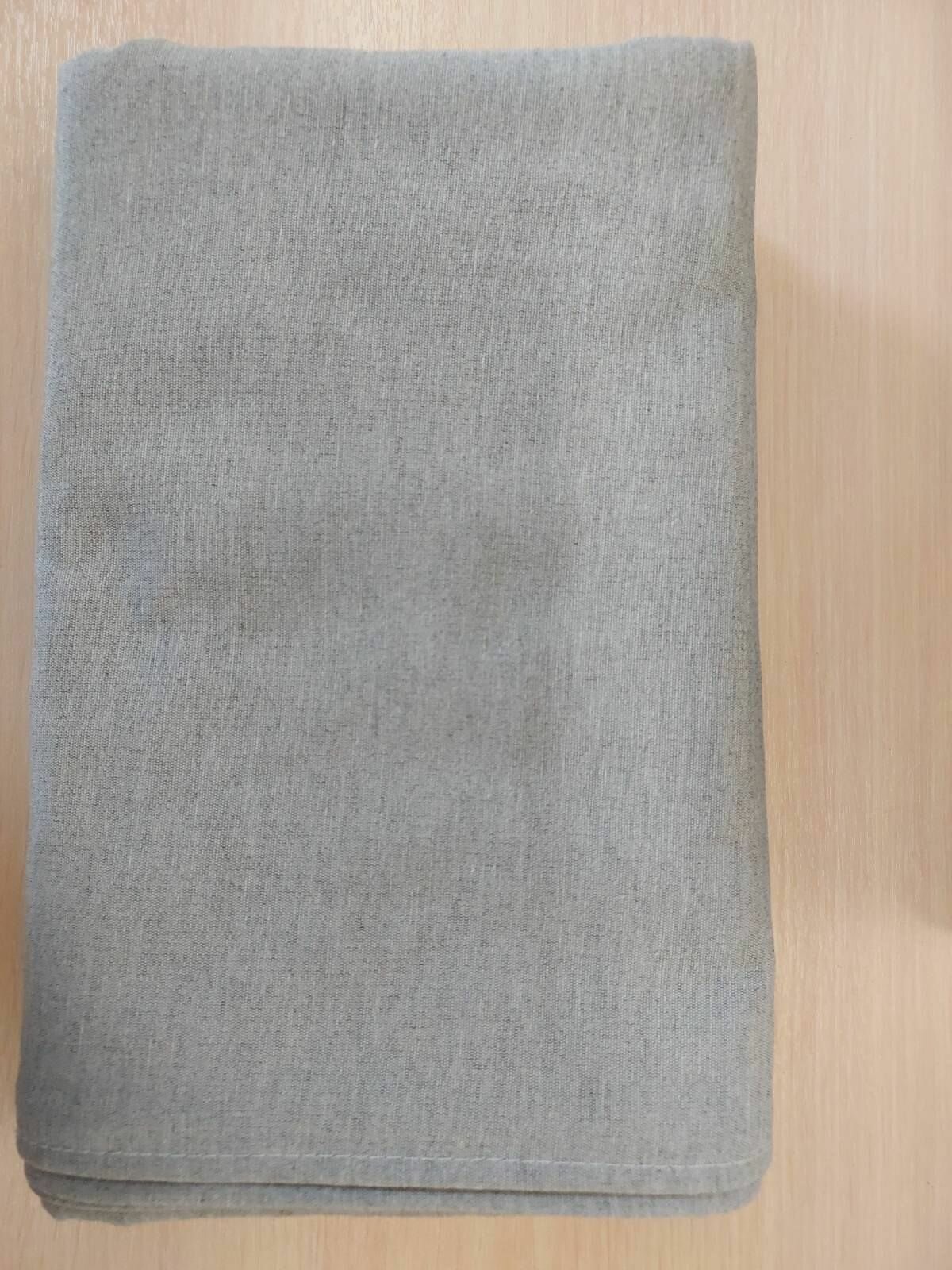 Скатерть (140см*140см) цвет серый (смесовая ткань) - фотография № 3