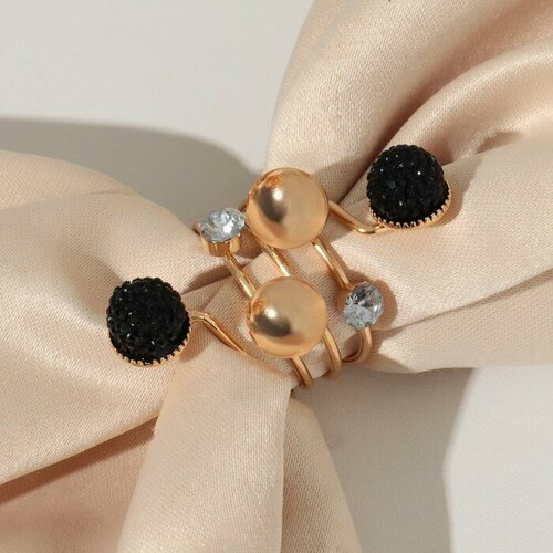 фото Зажим для платка queen fair, пластик, стразы, черный, желтый