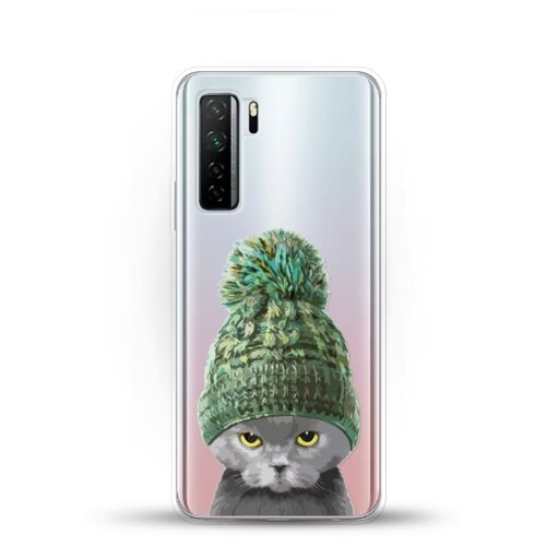 фото Силиконовый чехол кот в шапке на honor 30s andy & paul