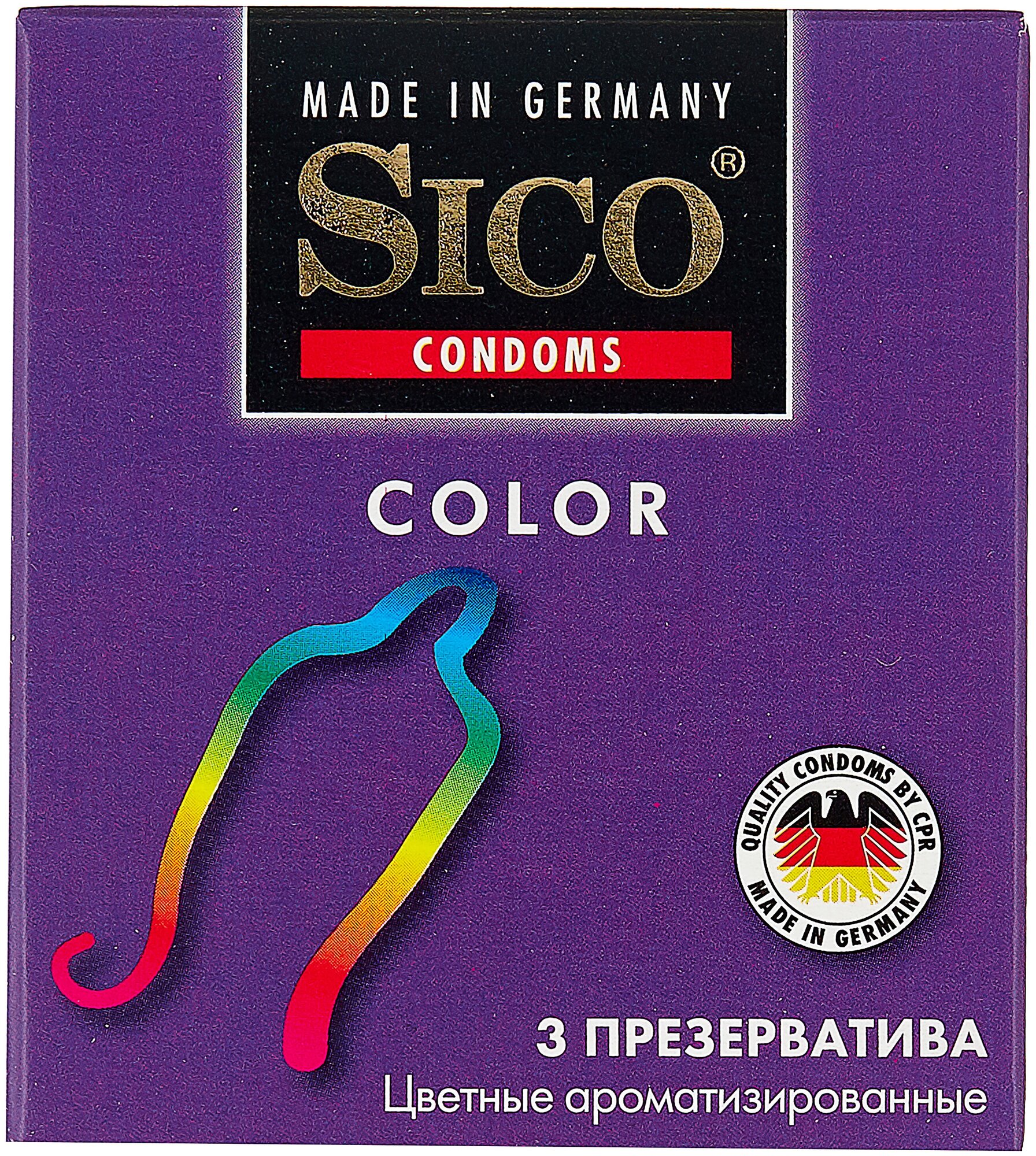 SICO Презервативы Color, цветные ароматизированные, 3 шт