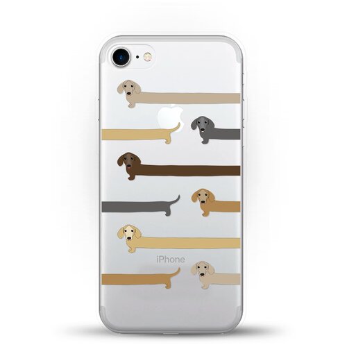 фото Силиконовый чехол длинные таксы на apple iphone 8 andy & paul