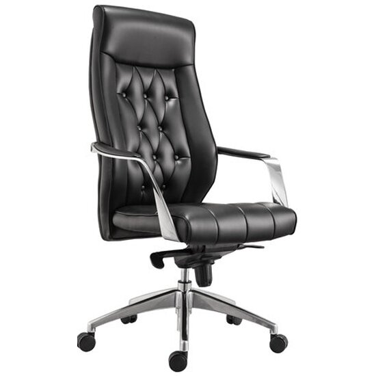 Кресло офисное Brabix PREMIUM "Sonata EX-754", мультиблок, алюминий, экокожа, черное, 532491