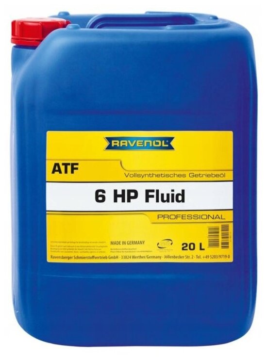 Трансмиссионное масло RAVENOL ATF 6 HP Fluid (20л) new