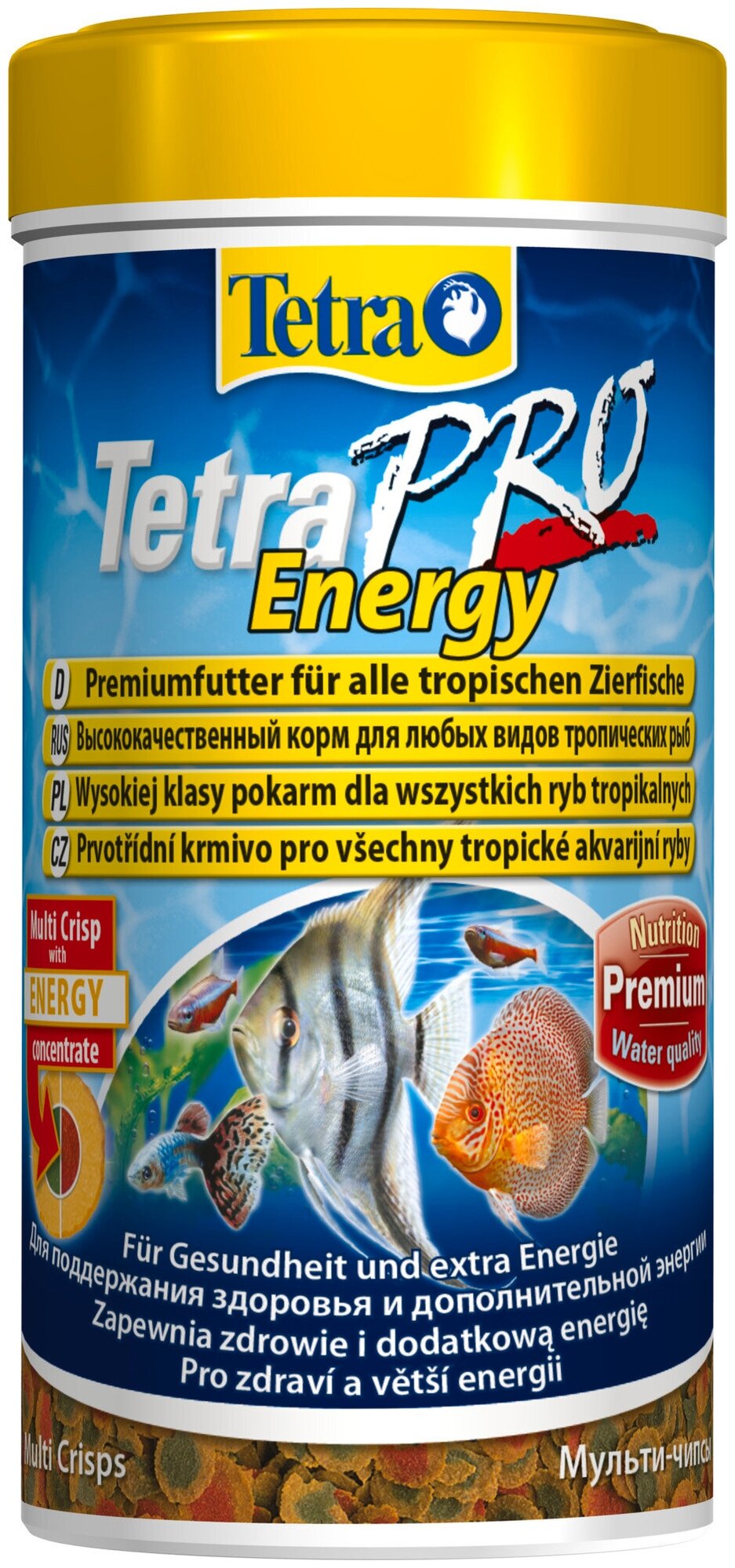 TETRA PRO ENERGY — Тетра корм-чипсы для всех видов рыб, для дополнительной энергии (250 мл)