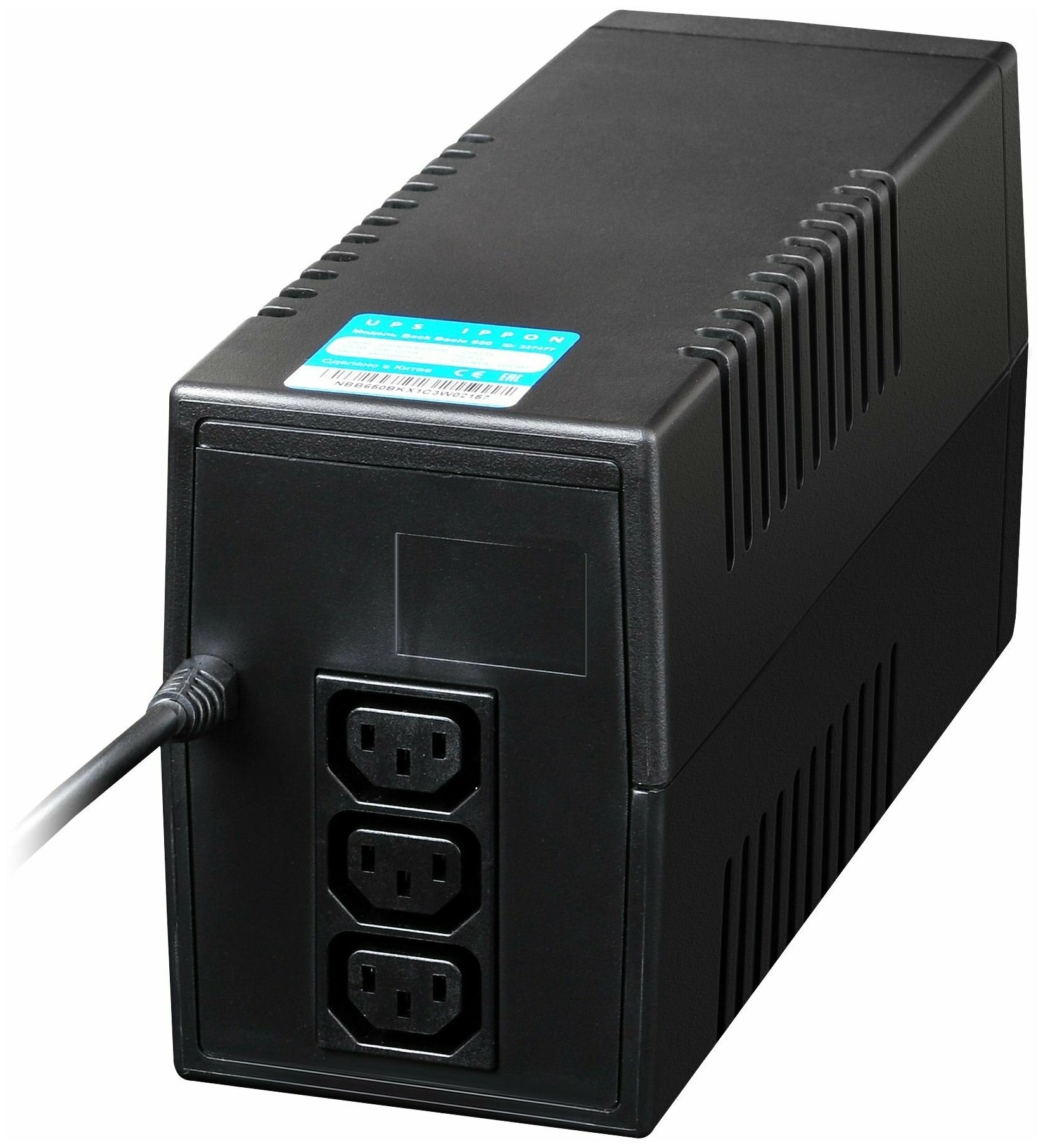 Резервный ИБП IPPON Back Basic 650 IEC черный 360 Вт - фото №2