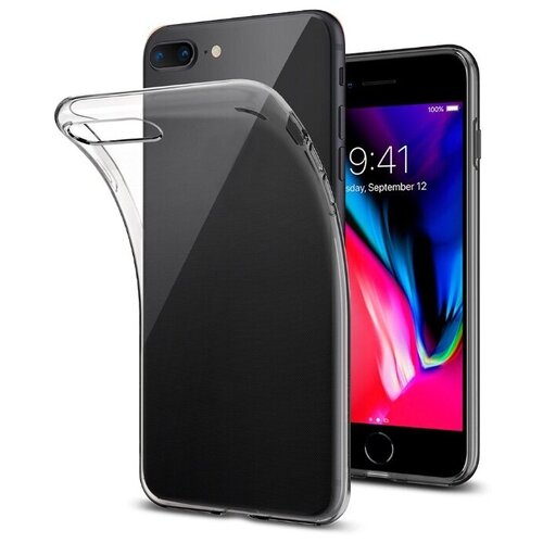 фото Тонкий силиконовый чехол для apple iphone 7 plus и 8 plus / прозрачный чехол на айфон 7 плюc и айфон 8 плюс / премиальный силиконовый чехол с защитой от прилипаний life style