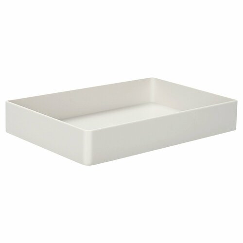 Органайзер горизонтальный для бумаг, АБС-пластик, 24х15.2х4 см, белый