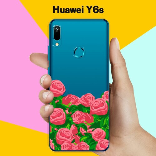 Силиконовый чехол Розы на Huawei Y6s силиконовый чехол давид на huawei y6s