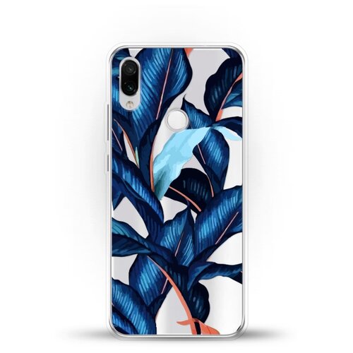 фото Силиконовый чехол синие листья на xiaomi redmi note 7 andy & paul