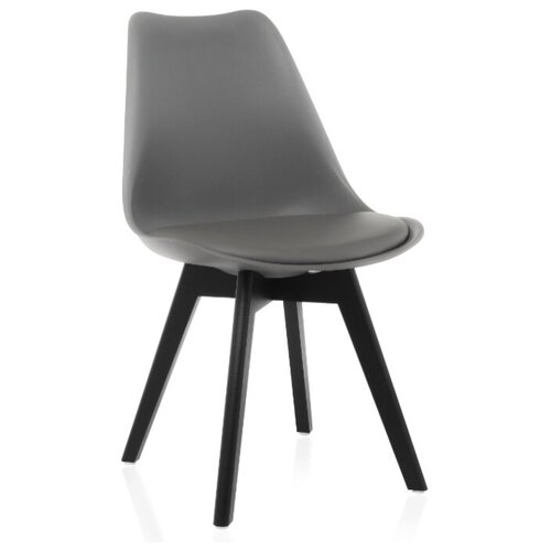 фото Деревянный стул woodville bonus dark gray / black 1 шт.