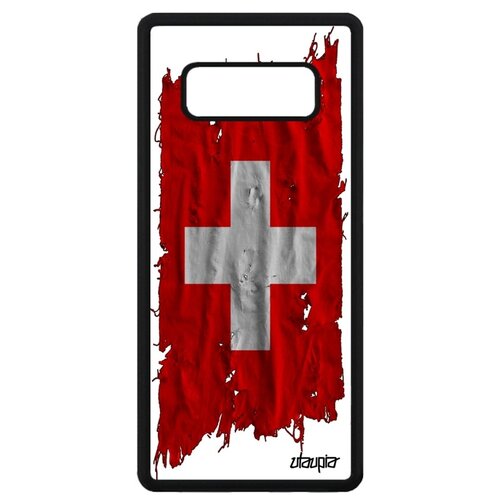 фото Чехол для телефонов samsung galaxy note 8, "флаг швейцарии на ткани" страна патриот utaupia