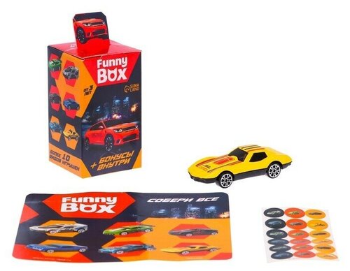 Набор для детей Funny Box «Машинка» Набор: инструкция, наклейки, микс, WOOW TOYS