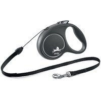Поводок-рулетка для собак Flexi Black Design S тросовый черный/серебро 5 м