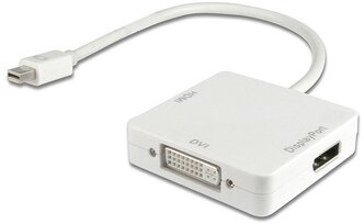 Адаптер ORIENT mini DisplayPort - HDMI / DVI-I / DisplayPort (C305) 0.2 м, белый