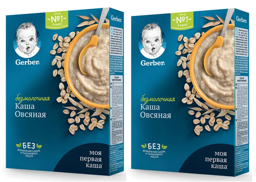 Каша безмолочная Gerber овсянка 180г 2 коробочки