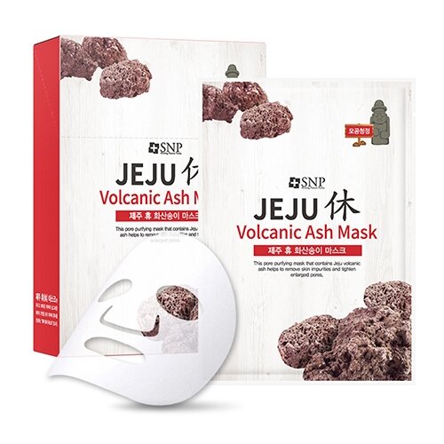 SNP Тканевая маска с вулканическим пеплом Jeju Rest Volcanic Ash Mask, 22 мл snp jeju rest canola mask