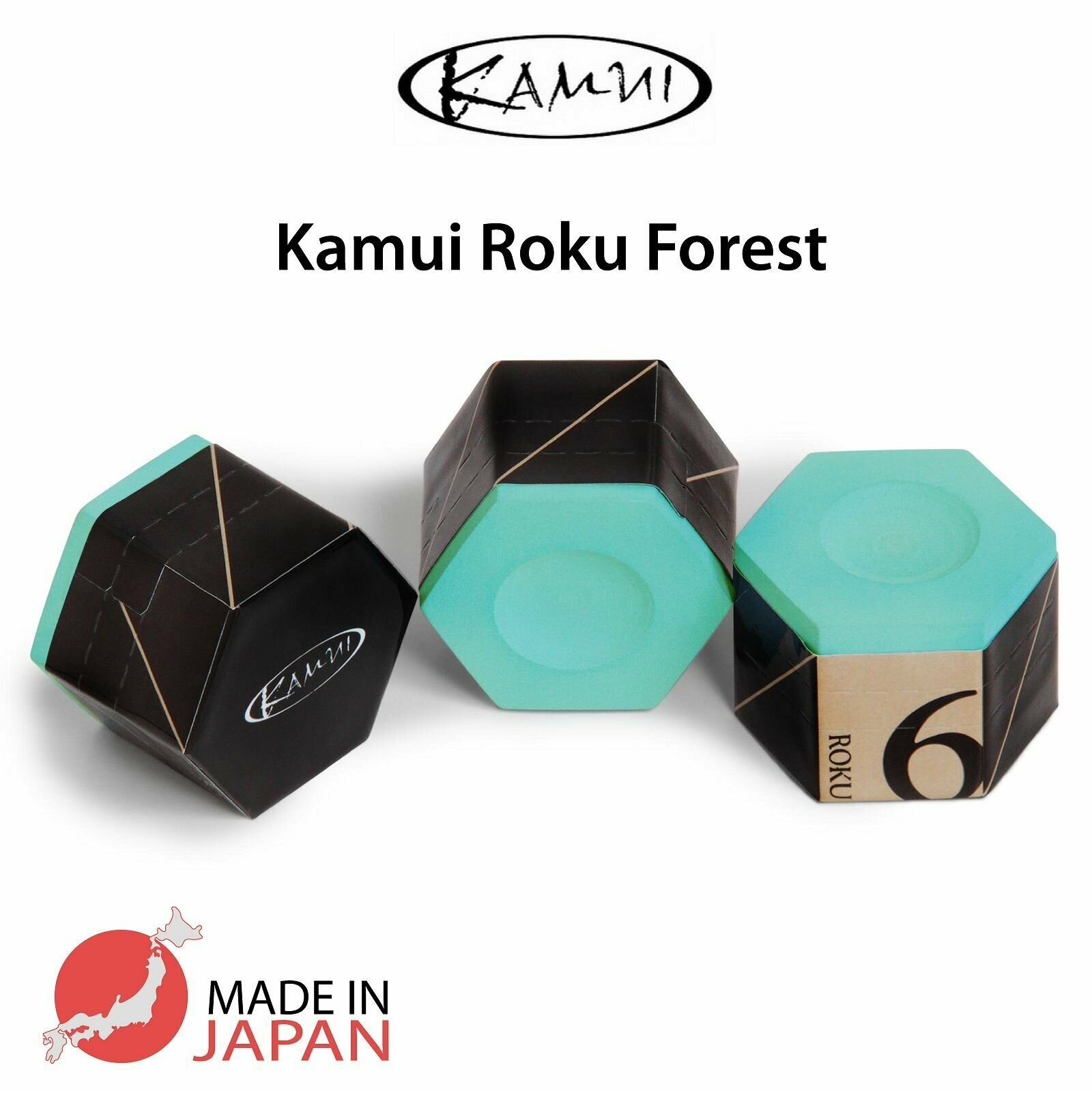 Мел для бильярда Kamui Roku Forest, зеленый, 1 шт.