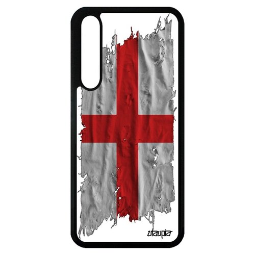 фото Чехол на телефон huawei p20 pro, "флаг англии на ткани" страна патриот utaupia