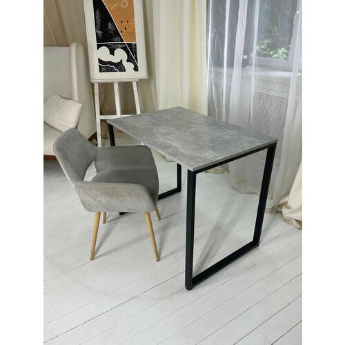 Стол письменный в стиле лофт 90х60см бетон