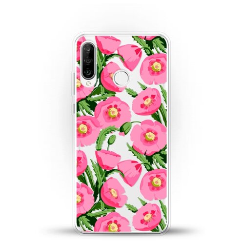 фото Силиконовый чехол узор из цветов на huawei nova 4e andy & paul