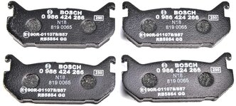 Дисковые тормозные колодки задние Bosch 0986424266 для Mazda 626, Mazda Xedos, Mazda MX-6, Ford Probe (4 шт.)