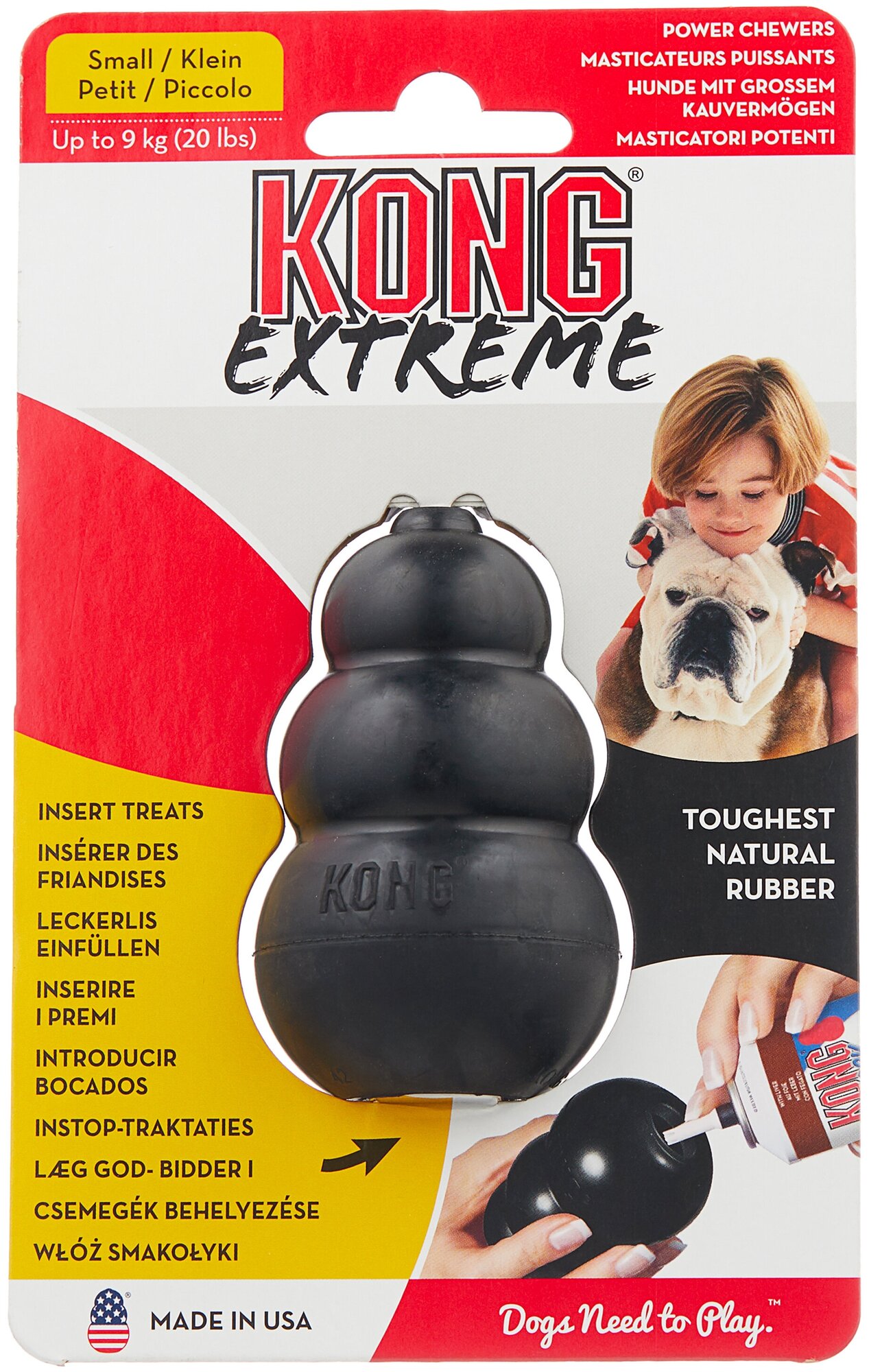 Игрушка для собак KONG S очень прочная малая, 7х4 см - фото №1