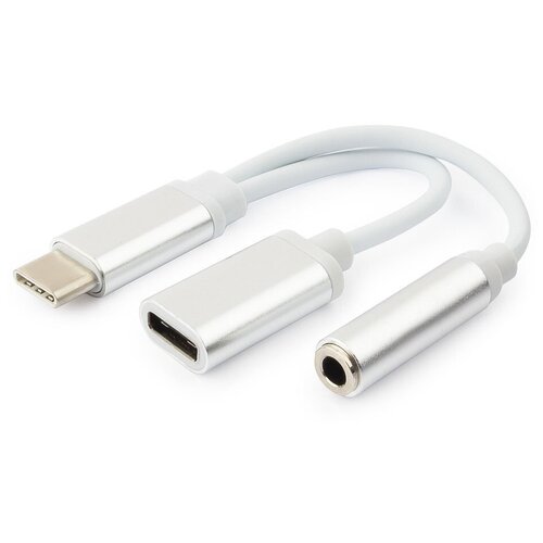 Cablexpert Переходник USB, USB Type-C Jack3.5 F+ Type-C F, блистер CCA-UC3.5F-02-W